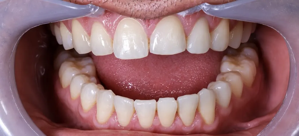 Before: natural uneven teeth