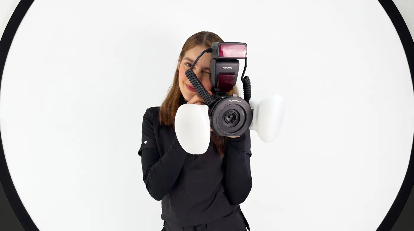 Dr. Laura with a dental macro camera